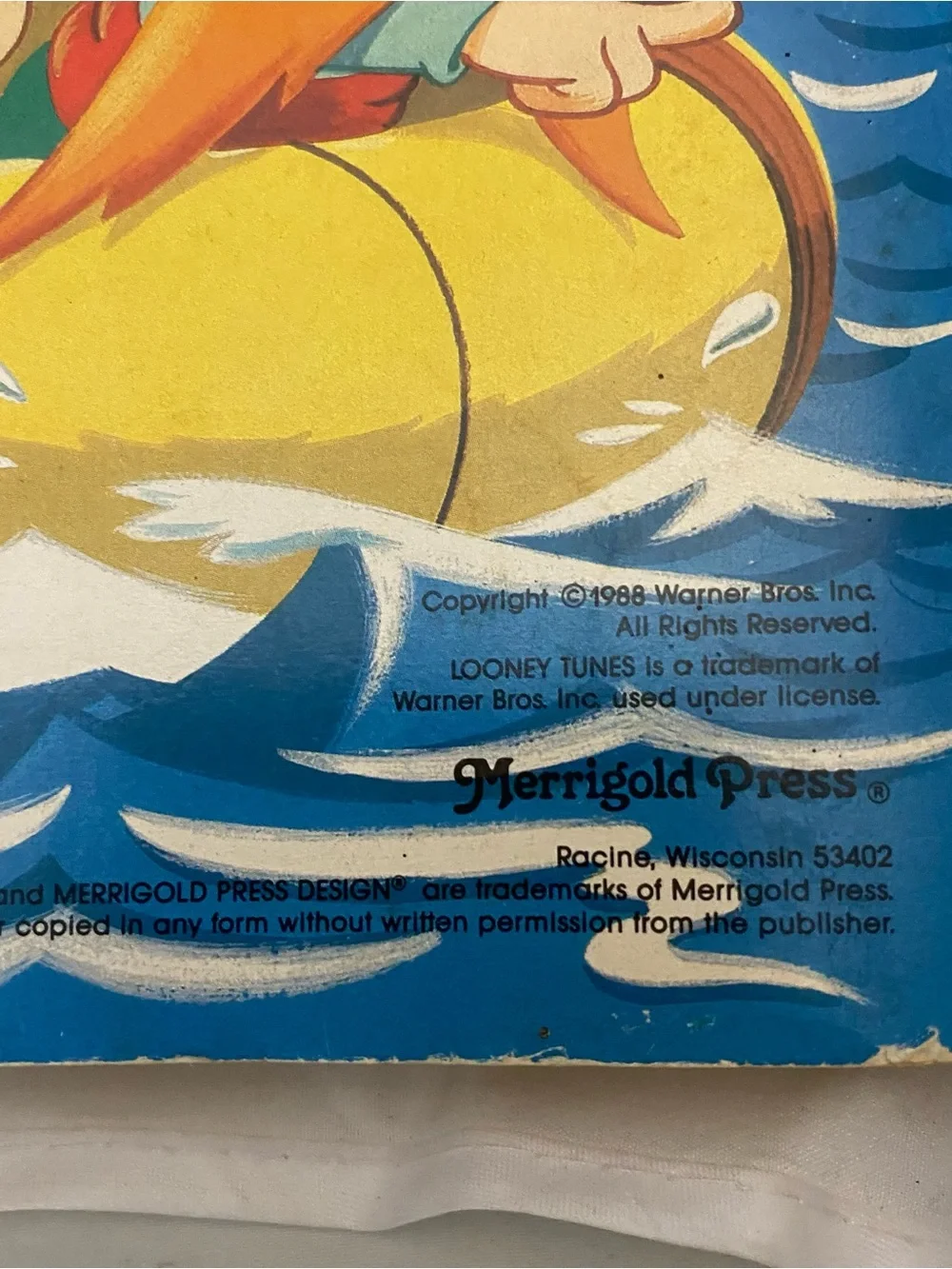 Vintage 1988 Looney Tunes Color Activity Coloring Book Merrigold Press Used